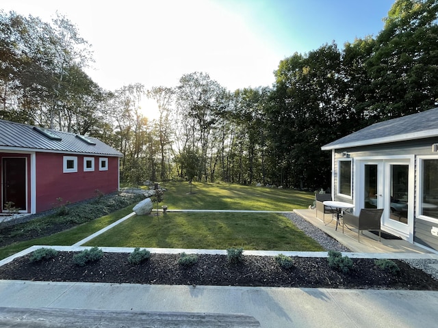 view of yard with a patio area