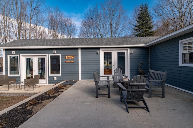 view of patio / terrace featuring french doors