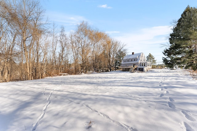 view of snowy yard