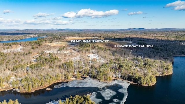 151 Mountain View Dr, Acton, ME 04001 - drone / aerial view featuring a water and mountain view
