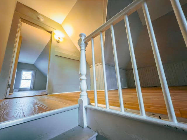 interior space with vaulted ceiling