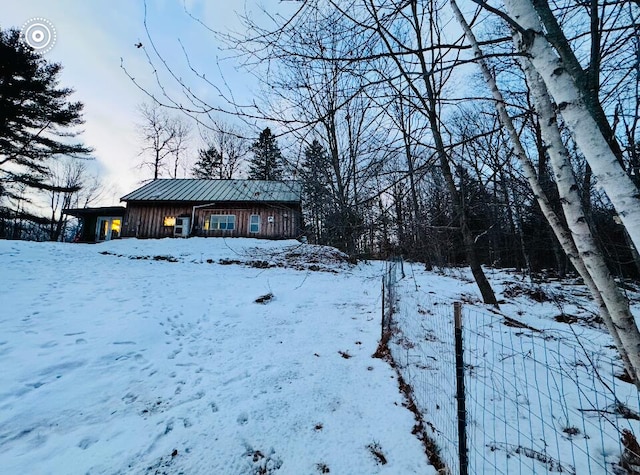 view of snowy yard