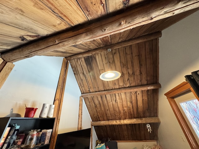 room details with wooden ceiling