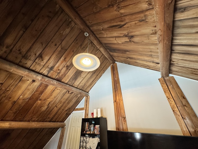 room details featuring wooden ceiling