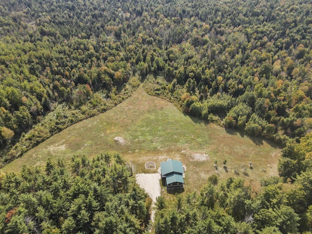 birds eye view of property featuring a rural view