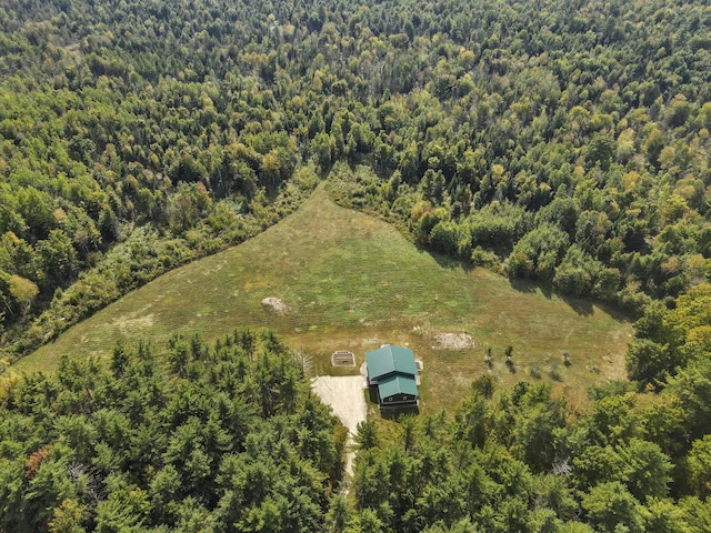 aerial view with a rural view