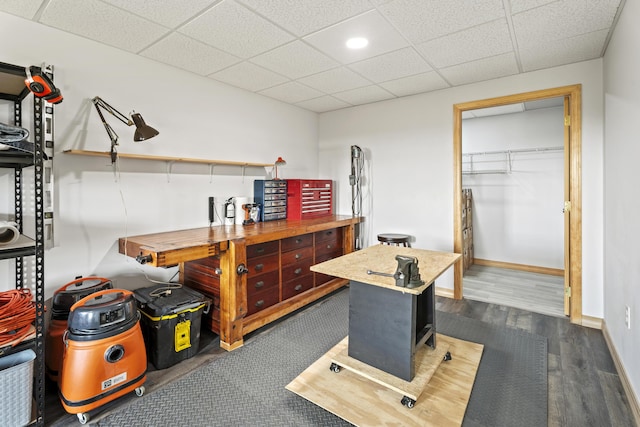 interior space featuring dark hardwood / wood-style flooring