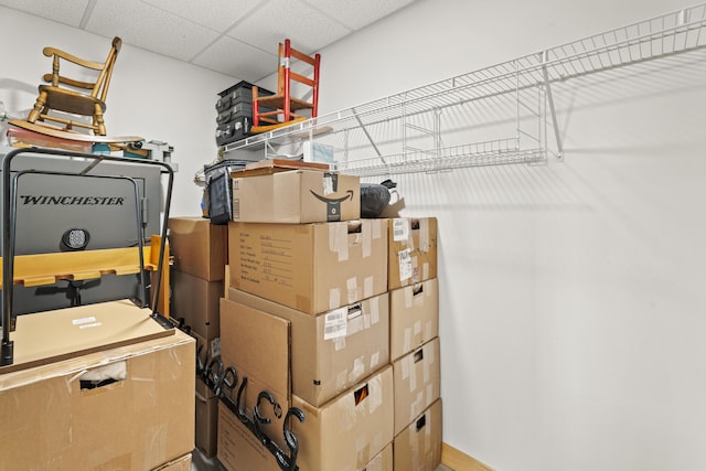 view of storage room