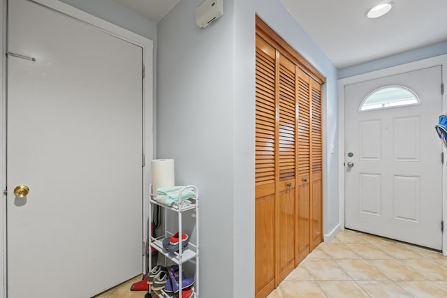 view of tiled entrance foyer