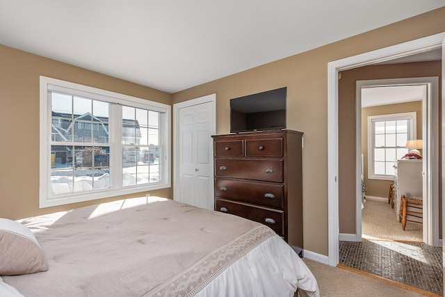 view of carpeted bedroom