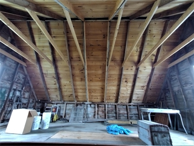 view of attic