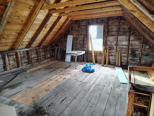 view of attic