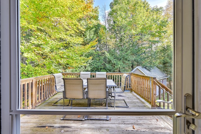 view of wooden deck