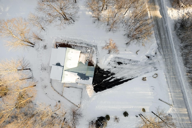 view of snowy aerial view