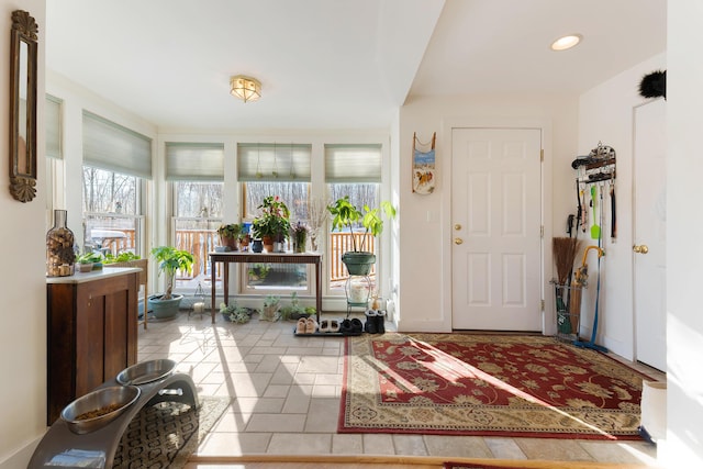 view of tiled entryway