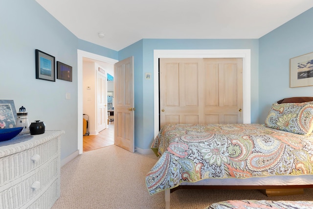 bedroom featuring a closet