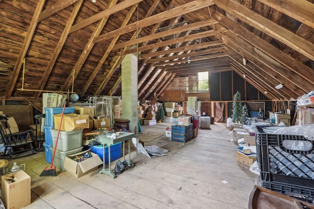 view of attic