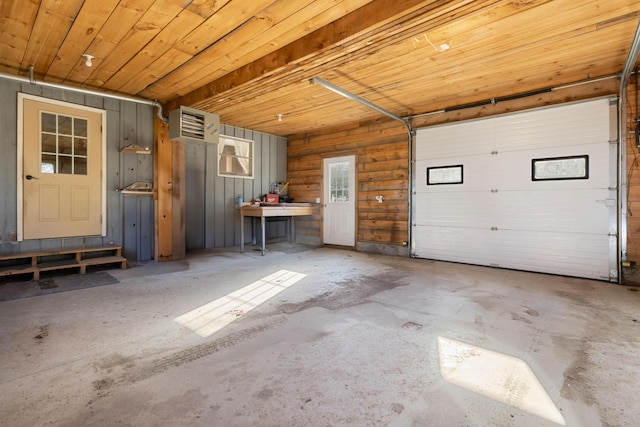 2700 Bristol Rd, Bristol, ME 04554 - garage featuring wooden ceiling