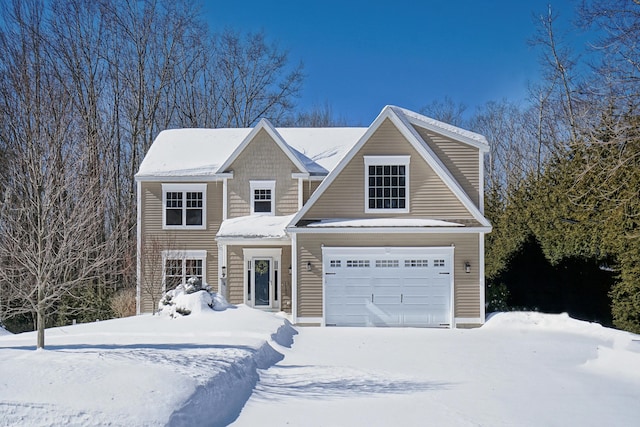 view of front of property with an attached garage