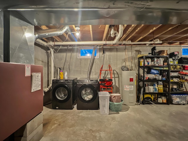 11 Crows Rd, Greenville, ME 04441 - unfinished basement featuring water heater and washing machine and dryer