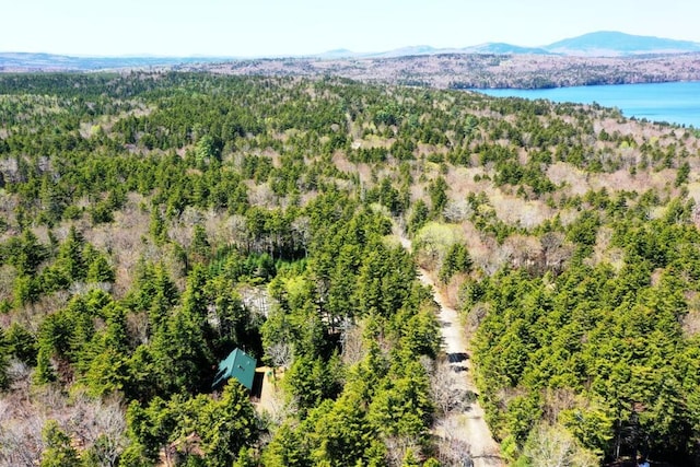 11 Crows Rd, Greenville, ME 04441 - aerial view of a heavily wooded area and a water and mountain view