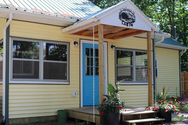 view of doorway to property