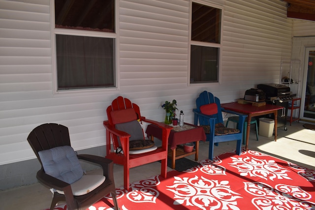 view of patio / terrace with a grill