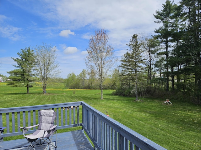 893 Horseback Rd, Levant, ME 04456 - deck with a yard