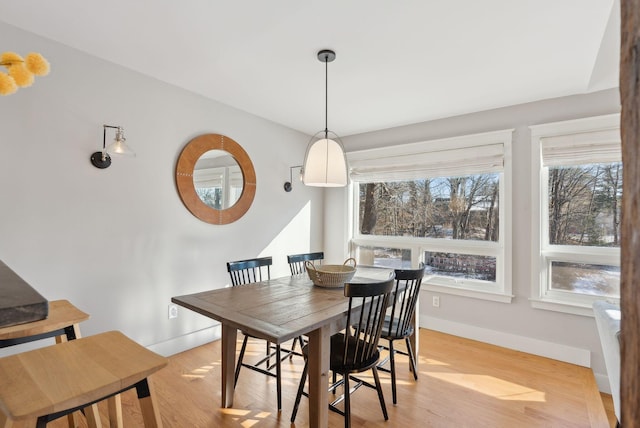 dining room featuring light wood-type flooring