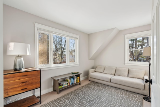 view of carpeted living room