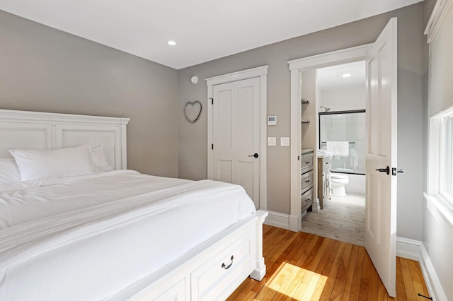 102 Main St, Belgrade, ME 04917 - bedroom featuring light hardwood / wood-style flooring and a closet