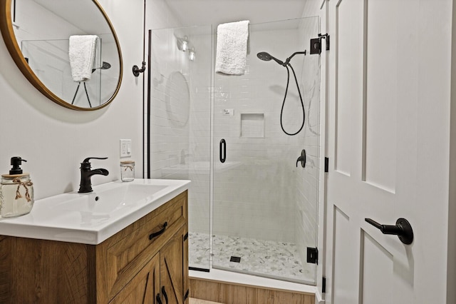 102 Main St, Belgrade, ME 04917 - bathroom with vanity and walk in shower