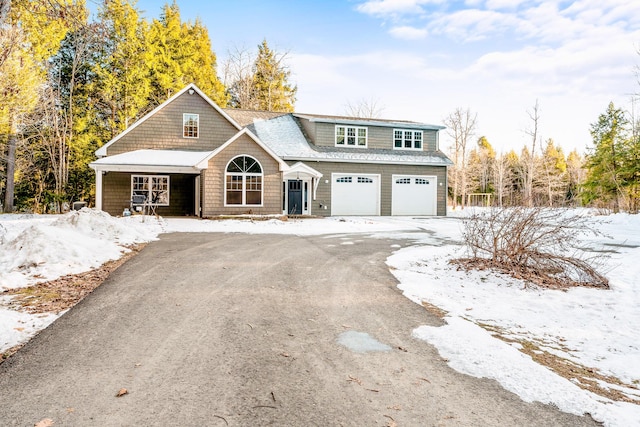 view of property with a garage