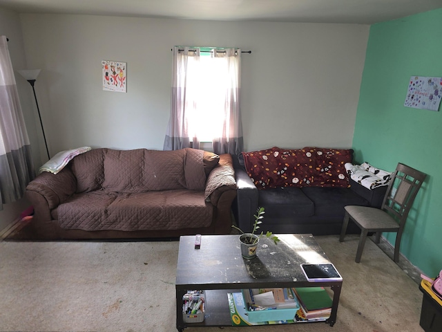 view of carpeted living room