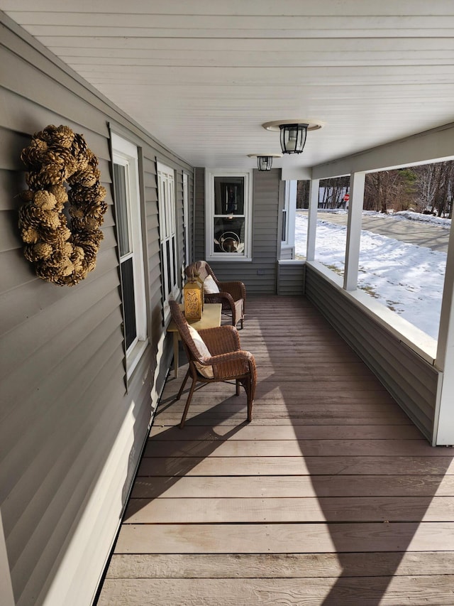 view of sunroom