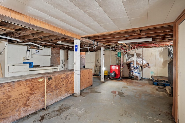 192 Fox Hill Rd, Athens, ME 04912 - unfinished below grade area featuring a heating unit