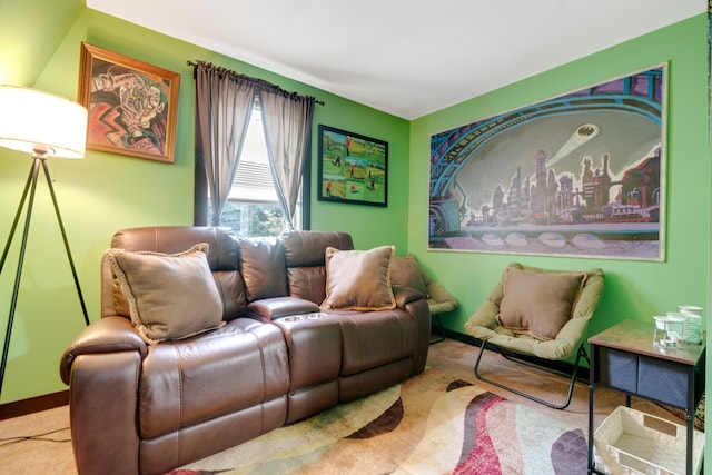 view of carpeted living room