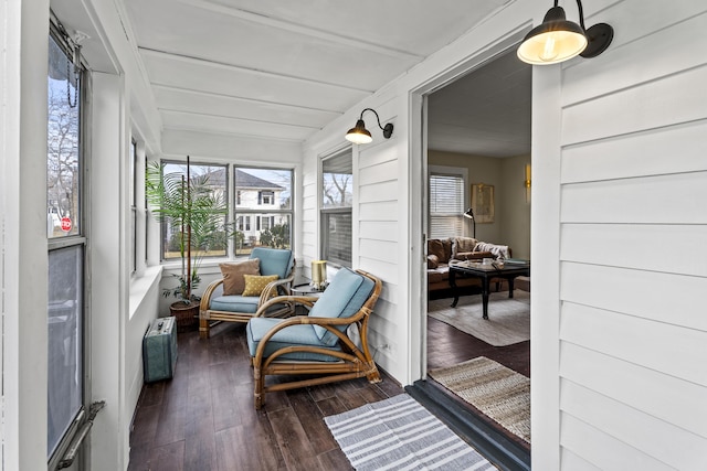 view of sunroom