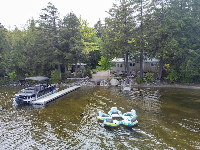 380 Cedar Lake Rd Unit T3 R9, Nwp, ME 04462 - dock area with a water view