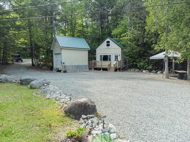 380 Cedar Lake Rd Unit T3 R9, Nwp, ME 04462 - view of outdoor structure with a wooded view