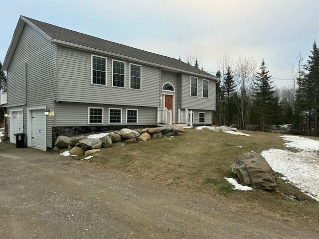 split foyer home with a garage