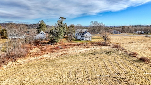 view of yard with a rural view