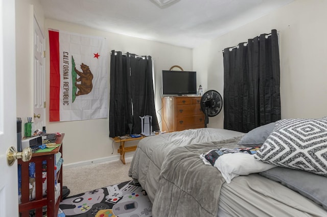 view of carpeted bedroom