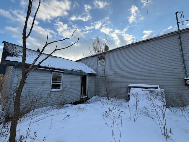 view of snowy exterior