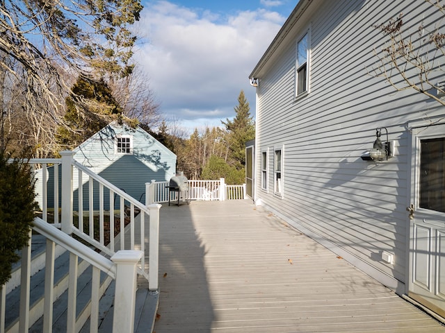 view of wooden deck