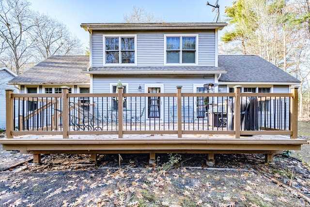 rear view of house with a deck