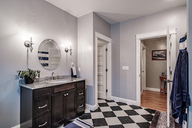 bathroom with vanity