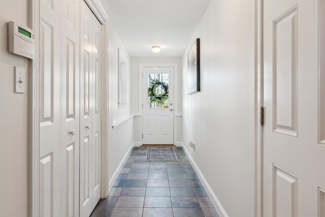 entryway with baseboards