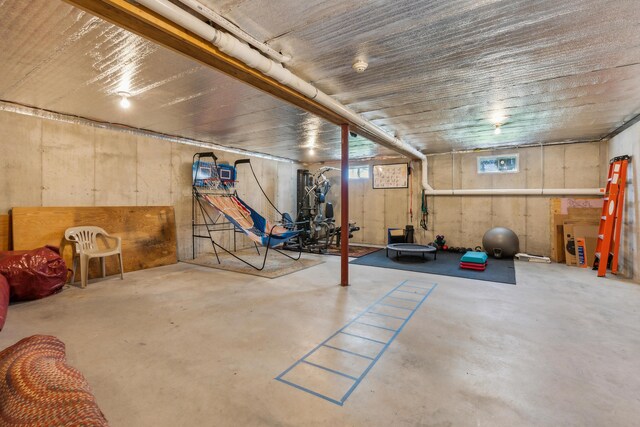 view of basement