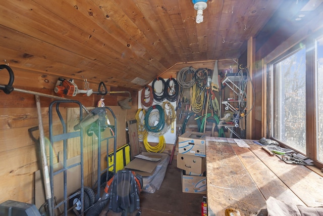 view of storage room